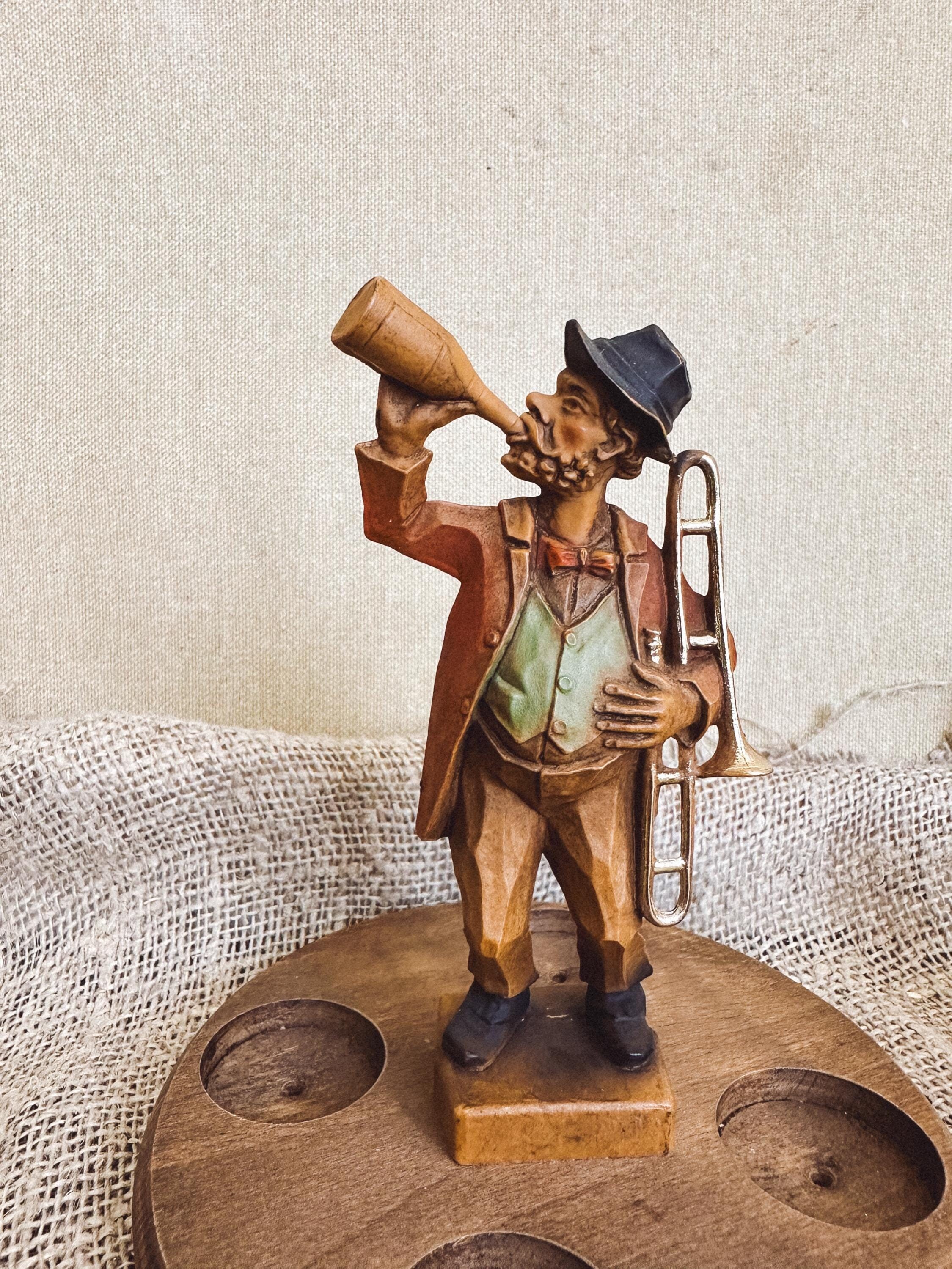 German Wood Figurine Musicians - Etsy