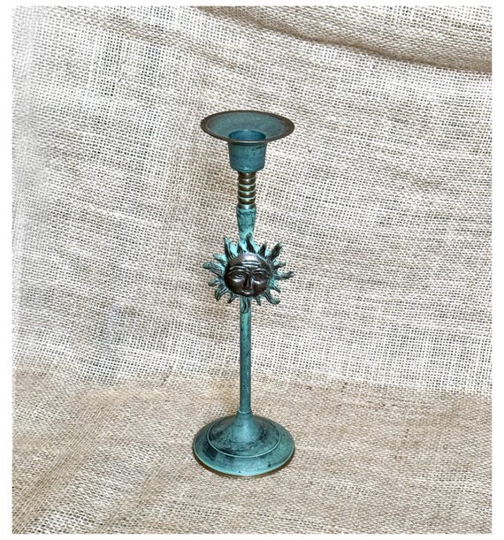 Victorian Mid-Century brass Candlestick holders 3 armed Antique brass home decor