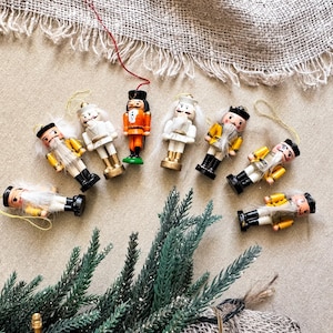 Vintage Erzgebirge Wooden Christmas Ornaments: Miniature German Figurines