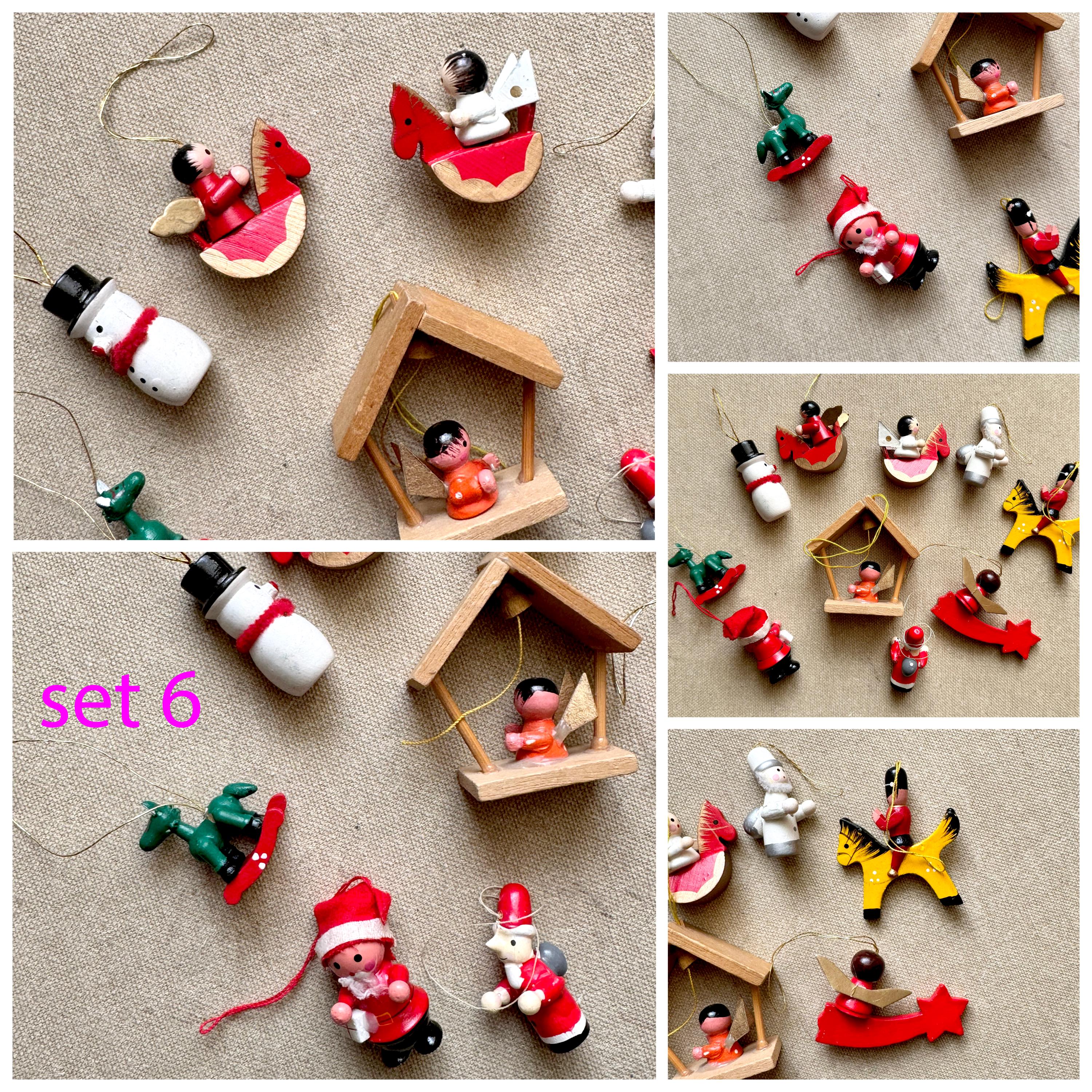 Vintage Erzgebirge Christmas Ornaments: German Wood Angels