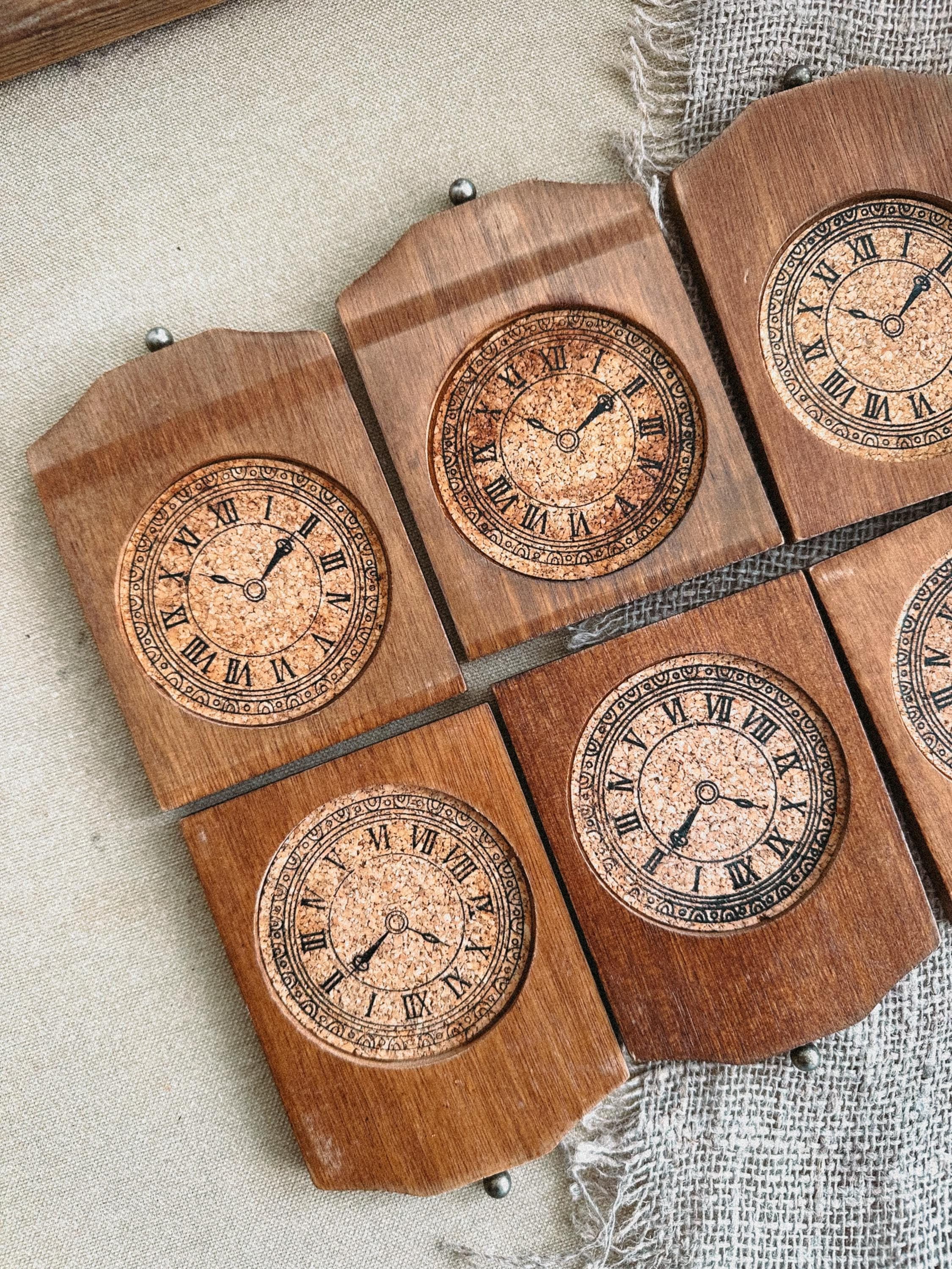 ヴィンテージドイツ製木製コースター：時計のお土産6枚セット - Etsy 日本