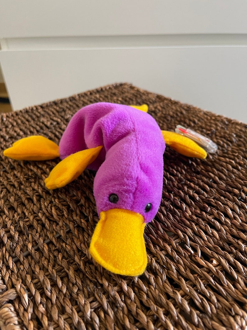 Ty Beanie Baby Patti the Platypus Original Beanie Babies 1993 the Magenta Patti Etsy