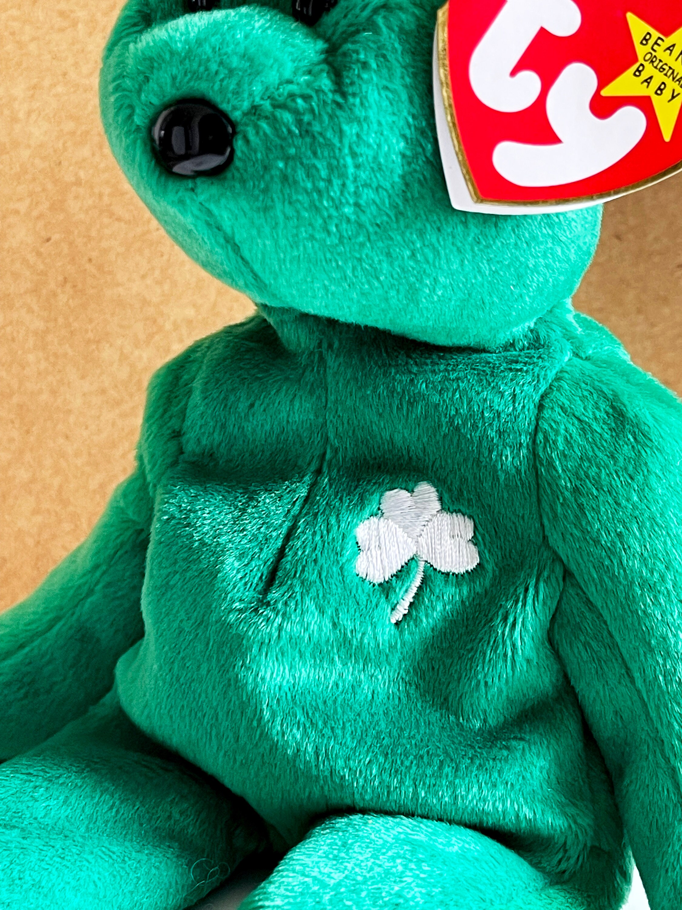 Ty Beanie Babies Erin 1997 Original Rare Error Find Luck Teddy Retro