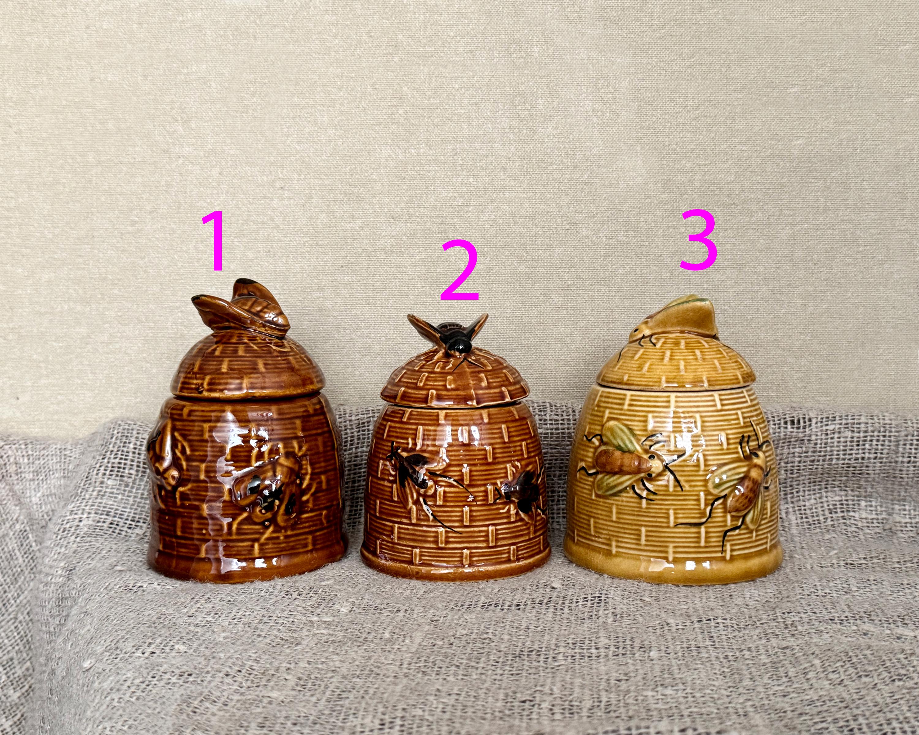 Vintage German Ceramic Honey Pot Jar: Brown Pottery Souvenir - Etsy