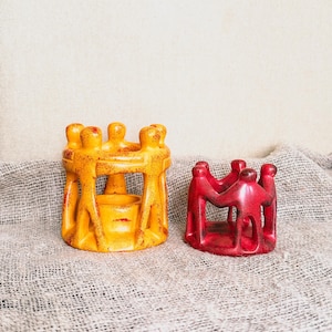 Vintage Azteekse Maya-kaarshouder 'Circle of Friends'