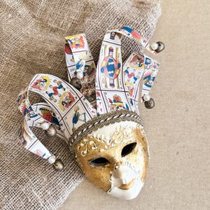 Venetian Mask: Hand-Painted Carnival Mask, Italian Home Decor