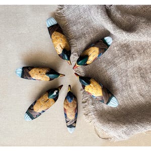 6 Holz Serviettenringe Halter Enten Bauernhaus Tischdekoration Vögel Servietten Retro Küche Dekor Einweihungsparty Geschenk Ostern Tischzubehör Enten