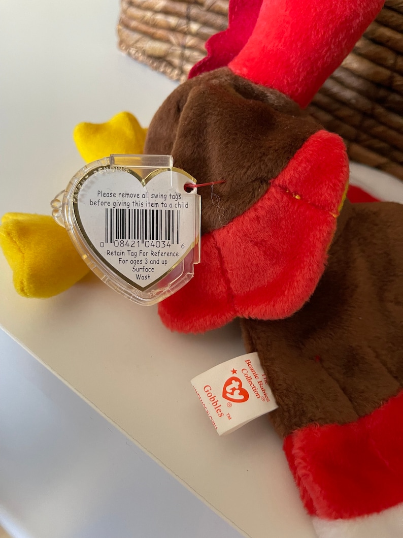 Ty Beanie Babies GOBBLES the Turkey Early Beanie Baby With Tag Errors 1996 Rare Finds Etsy