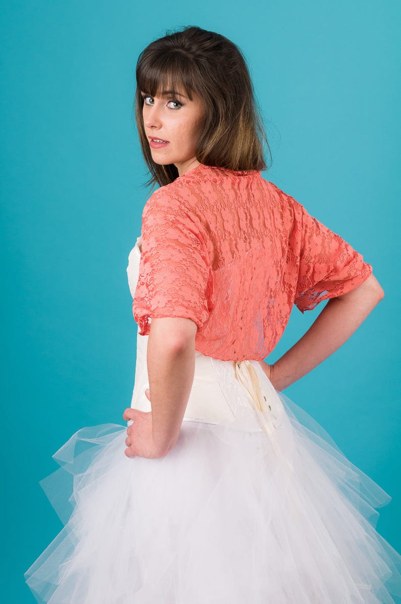Lace Bolero cover-up shape wedding ORANGE soft 2015