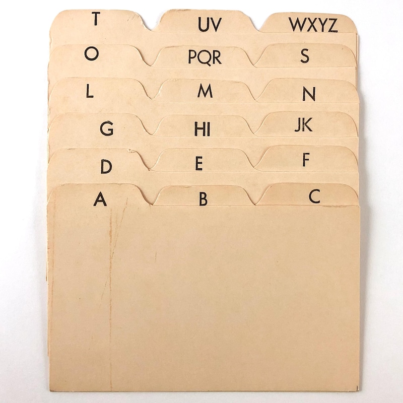 Alphabet File Dividers - Etsy