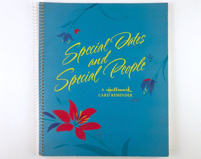Hallmark Card Reminder Book, Special Dates for Special People, Vintage