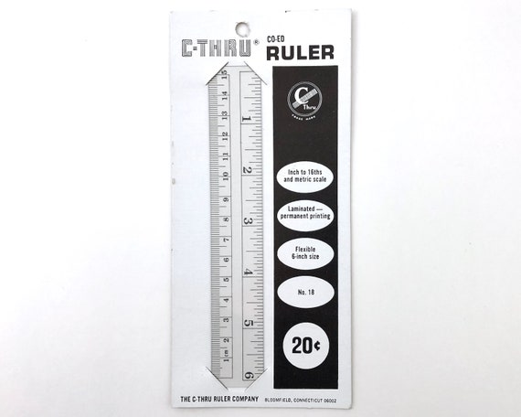 C-thru 6-inch (18 Mm C-Thru 6-Inch - Translucent Inch & Millimeter Scale Flexible Metric Ruler