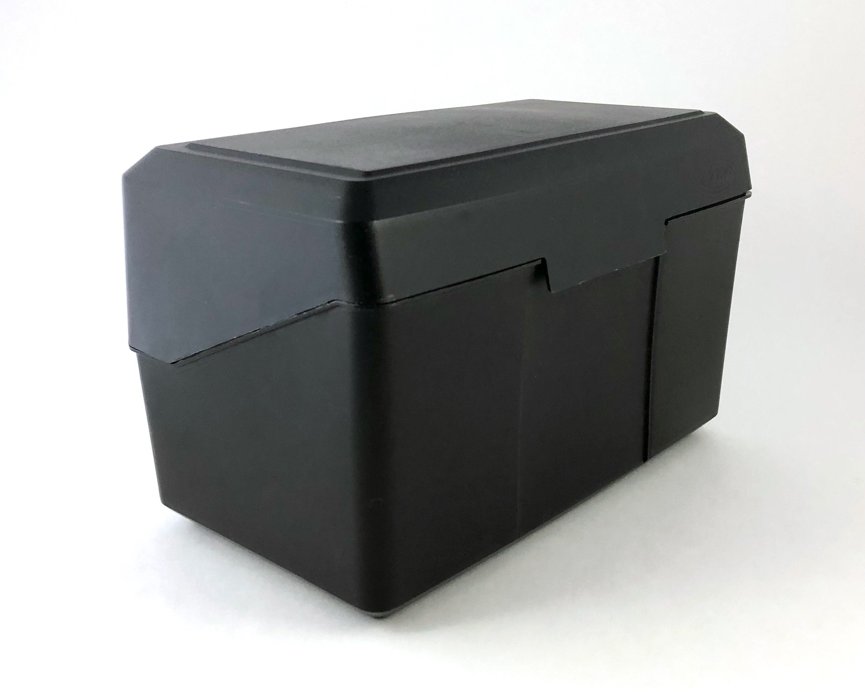 Sold as 2 Each Holds 1,100 5 x 8 Cards Collapsible Index Card File Box Black 