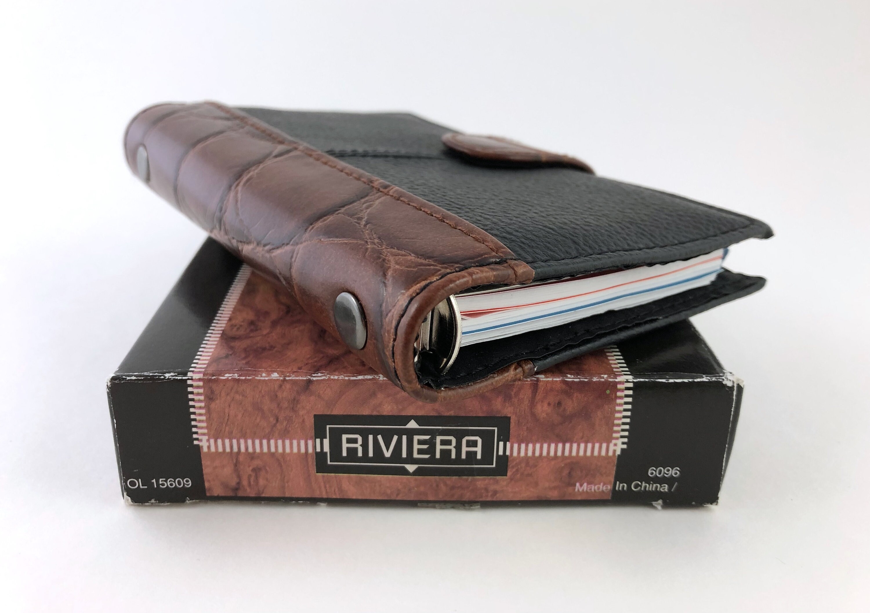 Small 6 ring Binder Riviera Personal Organizer Black Leatherette And Small 6 ring binder riviera personal organizer black leatherette and