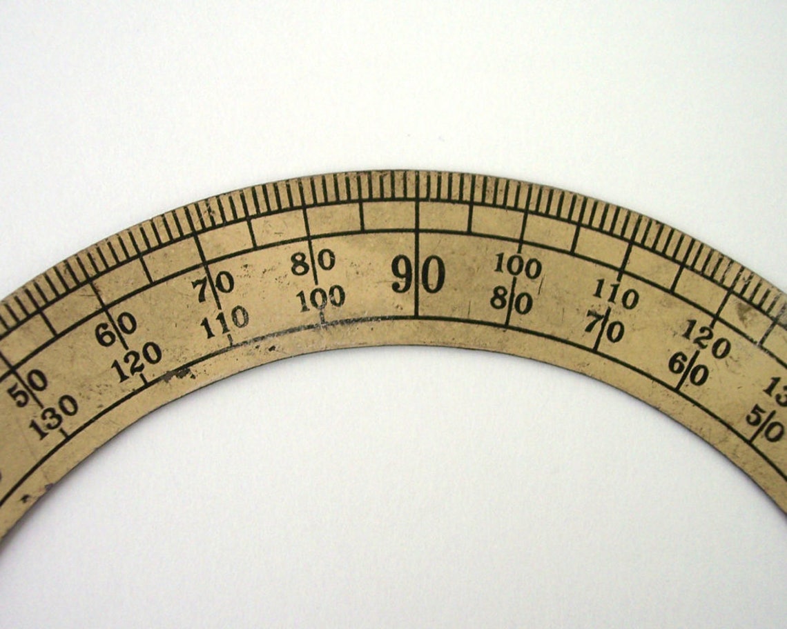 small metal protractor a c mcclurg co chicago ill etsy