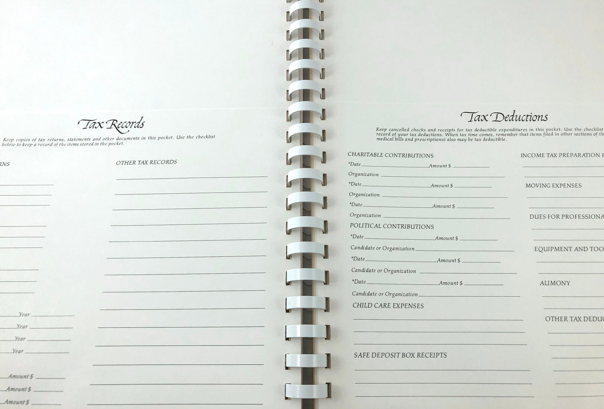 1980 Family Record Book Pockets for Receipts Listing Health Etsy UK