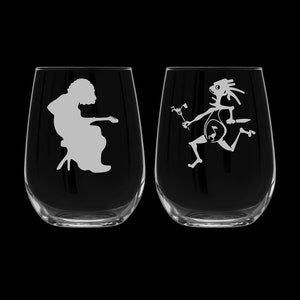 PICK-A-PAIR of Widespread Panic Stemless Wine Glasses