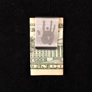 Jerry Garcia Hand Etched Money Clip