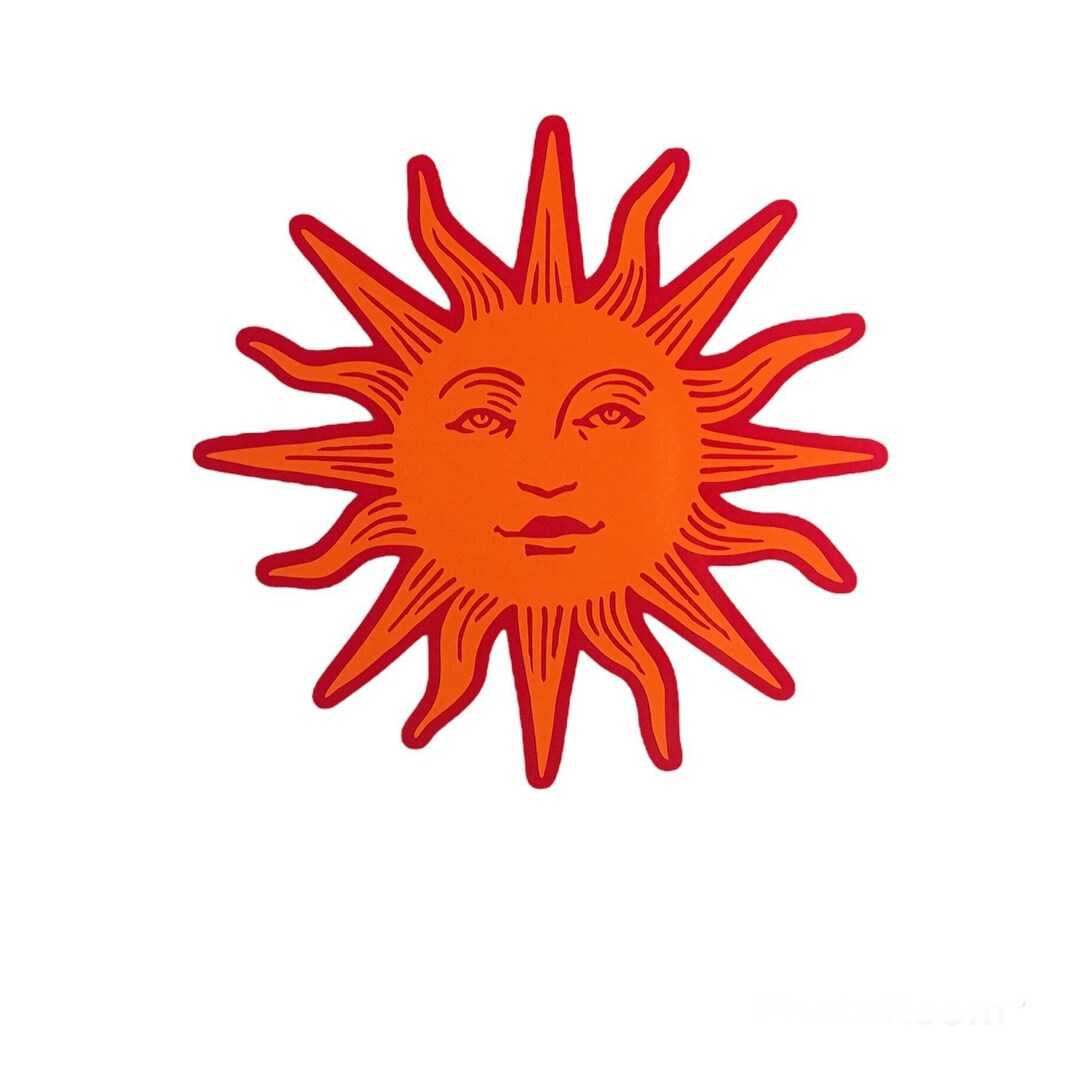 Orange Sunshine Vinyl Decal Sticker - Etsy