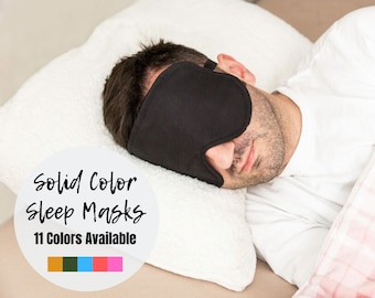 Oversized Sleep Mask for Men and Women in Solid Colors, Satin Sleep Mask