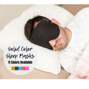 Oversized Sleep Mask for Men and Women in Solid Colors, Satin Sleep Mask