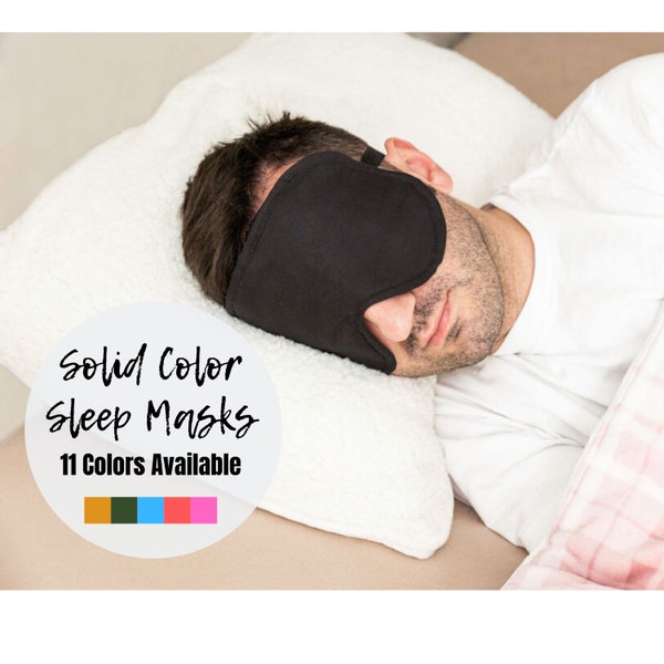 Oversized Sleep Mask for Men and Women in Solid Colors, Satin Sleep Mask