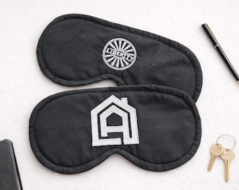 Oversized Sleep Mask with Business Logos, Satin Eye Mask