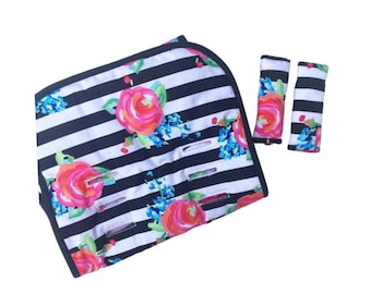 Universal Stroller Liner With Cow Print - Reversible Pram Seat Cover & Strap Covers