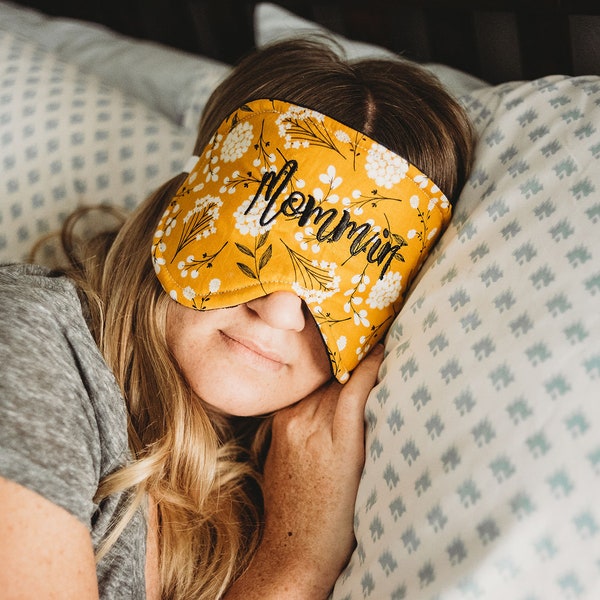 Personalized Oversized Sleep Mask for Men and Women, Satin Sleep Mask