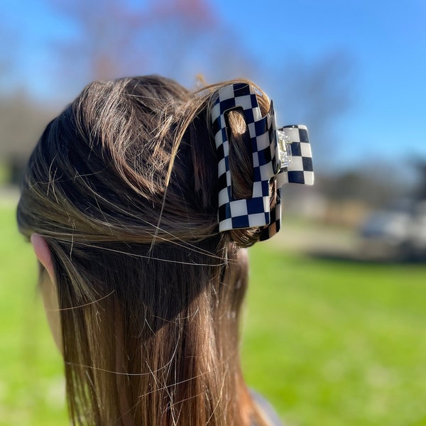 Checkered Hair Clip