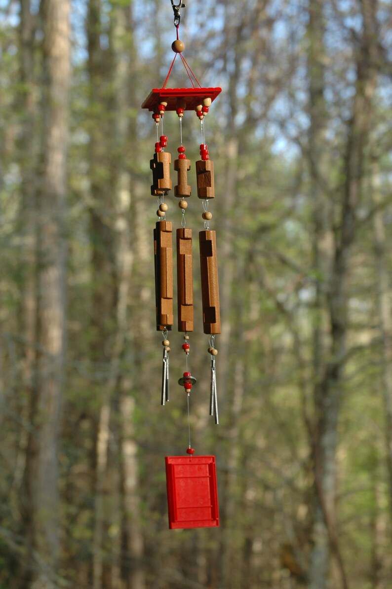 Lincoln Log Wind Chime Etsy