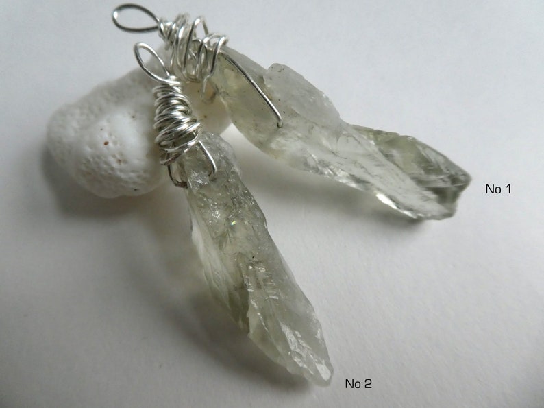 unisex pendant Raw green amethyst crystal pendant-wire wrapped silver pendant-green crystal jewelry gift amethyst gemstone point pendant