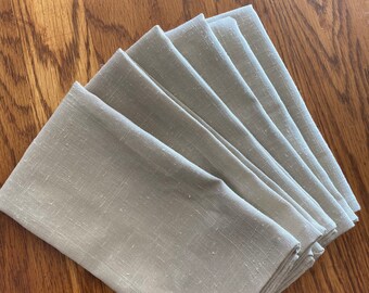 Neutral taupe cloth dinner napkin, linen look napkin, napkin,cloth napkin, reusable cloth napkin, everyday napking
