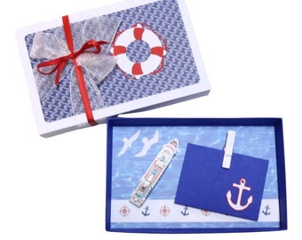 Geldgeschenk Geschenk Geschenkverpackung Gutscheinverpackung zur Kreuzfahrt Seereise Urlaub Kreuzfahrtschiff