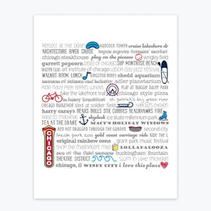 Art Print - Chicago Bucket List