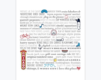 Stampa artistica - Chicago Bucket List