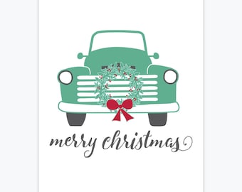 Stampa artistica - camion Merry Christmas