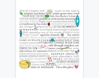 Stampa d'arte - Wisconsin Bucket List