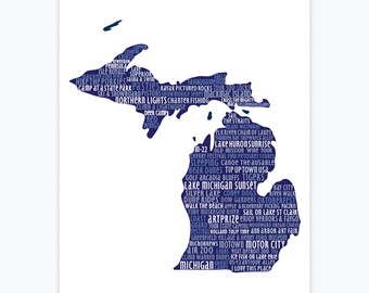 Stampa d'arte - Michigan Silhouette