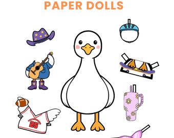 Muñecas de papel Goose on the Loose (descarga digital)
