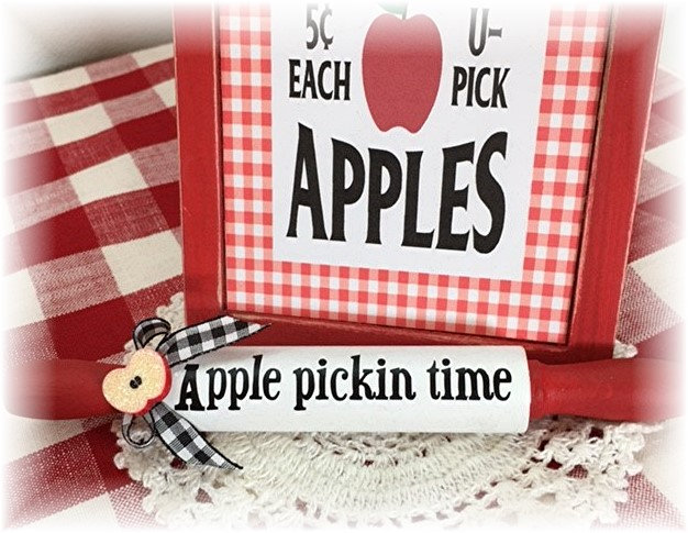 mini rouleau à patisserie temps cueillette pomme pour plateaux étagés décor pomme