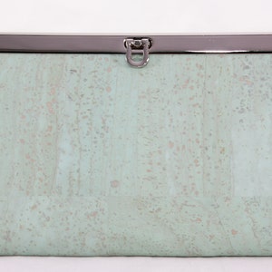 Mint Clutch, Cork Wallet Women, Cork Clutch Bag, Clutch Wallet Women, Eco Friendly Wallet Women, Moda sostenible, Regalo vegano para mujer