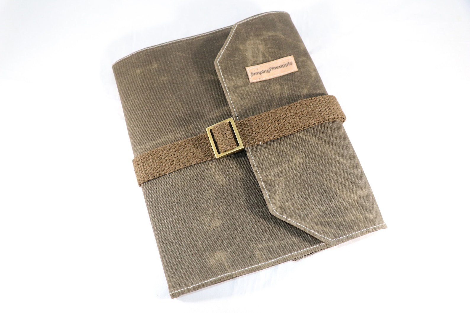 Large Waxed Canvas Journal Pouch Roll up Pencil Case Pen Etsy