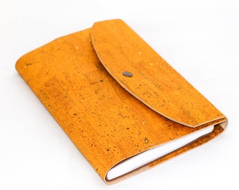 A5 travelers notebook cover, First anniversary gift, Gratitude journal cover, Prayer journal, Sketchbook cover, Sustainable gifts, Mustard