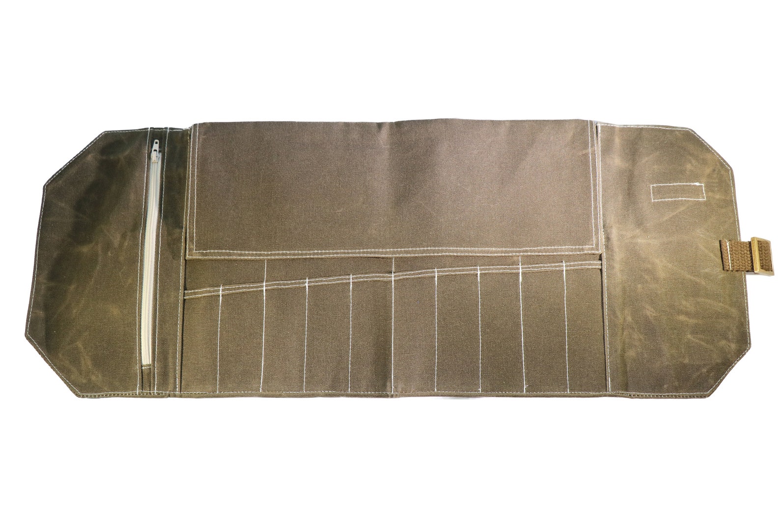 Large Waxed Canvas Journal Pouch Roll up Pencil Case Pen Etsy