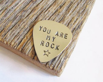You are My Rock Star Personalized Guitar Pick Gift for Son Custom Gift Dad Music Gift Teacher You Rock My World Christmas Gift Daddy Gift