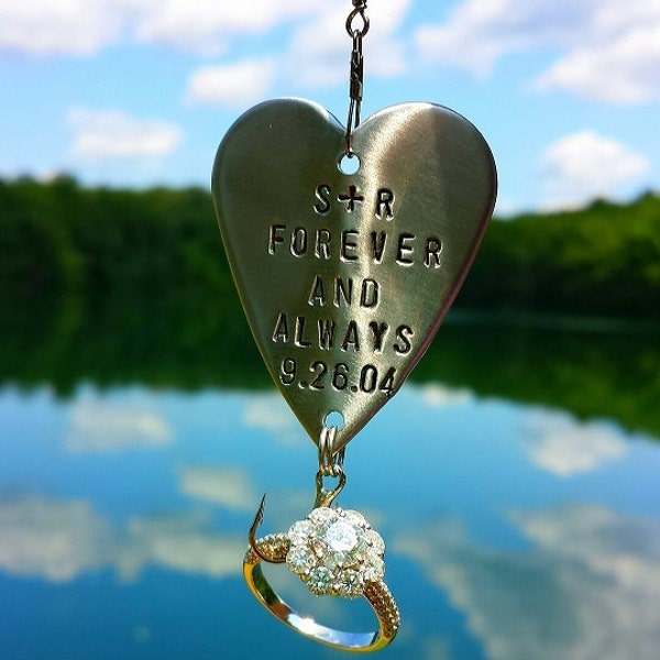 Save the Date Photo Prop Newlyweds Husband and Wife Anniversary Gift Husband Fishing Lure Wedding Favors Beach Groom Bride Always & Forever