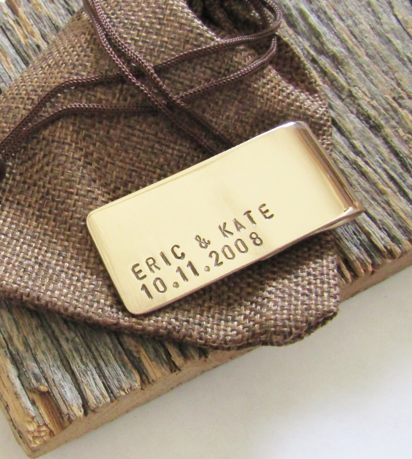 Bronze Money Clip Bronze Gift Men Bronze Anniversary Gift Etsy