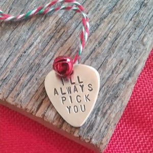 I'll Always Pick You Personalized Guitar Pick Christmas Ornament Gift for Singer Christmas Gift Boyfriend Gift for Girlfriend Music Lover image 5