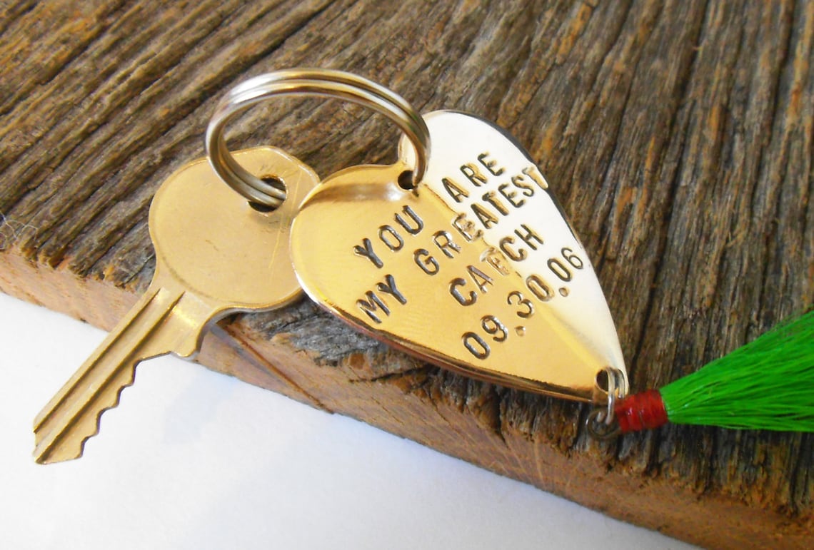 Fly Fishing Keychain Personalized Fishing Lure Key Chain for Etsy